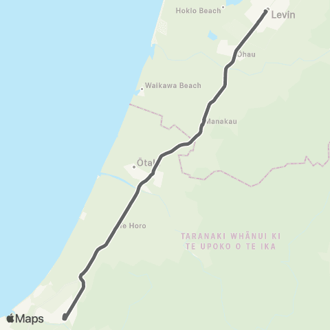 Metlink Waikanae - Levin map