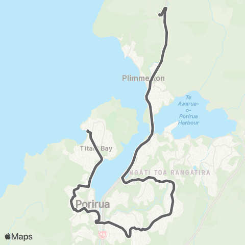 Metlink Whenua Tapu Cemetery - Porirua - Titahi Bay map