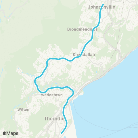 Metlink Johnsonville Line (Johnsonville - Wellington) map