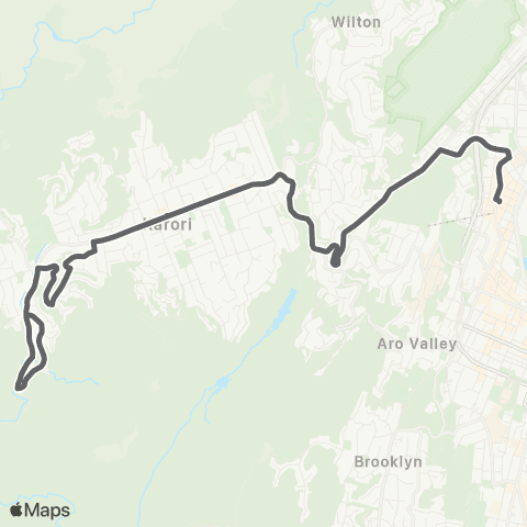 Metlink Brandon St - Karori Mall - Karori S - Karori Mall - Brandon St map
