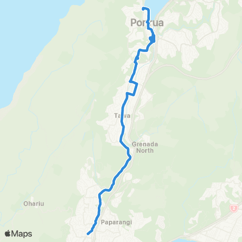 Metlink Porirua - Tawa - Johnsonville map
