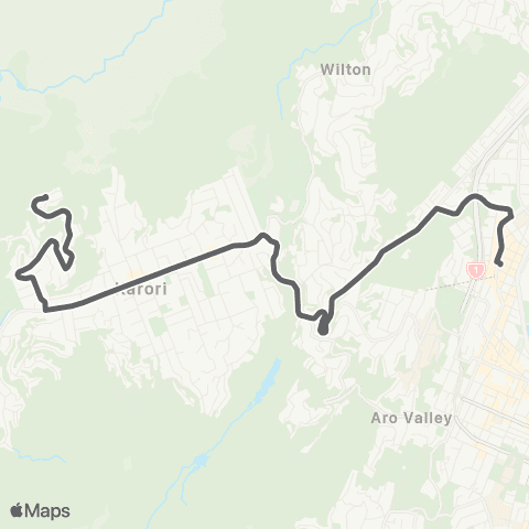 Metlink Karori West - Brandon Street map