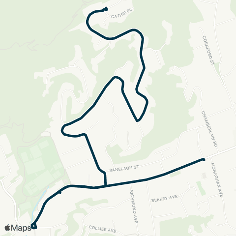 Metlink Karori W - St Teresa's & Karori W Normal Schools map