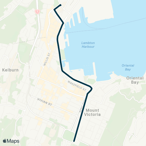 Metlink Wellington - Wellington Coll & St Mark's Sch map