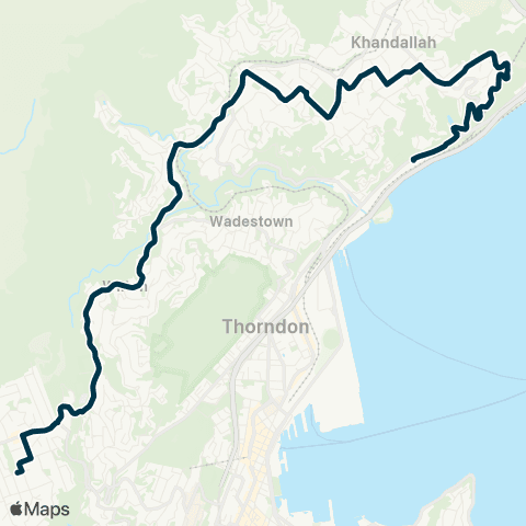 Metlink Khandallah - Ngaio - Wilton - Marsden Sch map