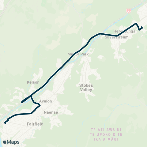 Metlink Lower Hutt - Avalon - St Patrick’s Coll & Hutt International Boys’ Sch map