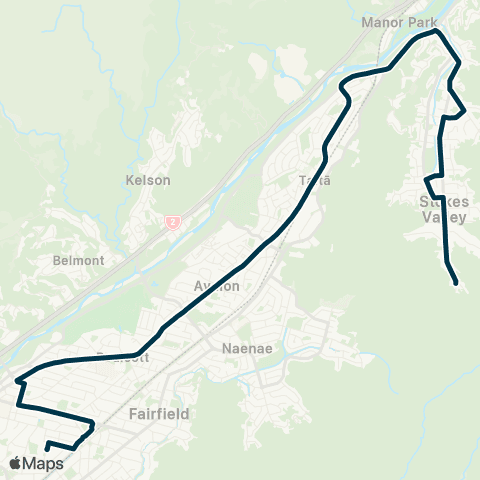 Metlink Hutt Intermediate Sch, St Bernard's Coll, Chilton St James Sch & St Oran’s Coll - Stokes Val map
