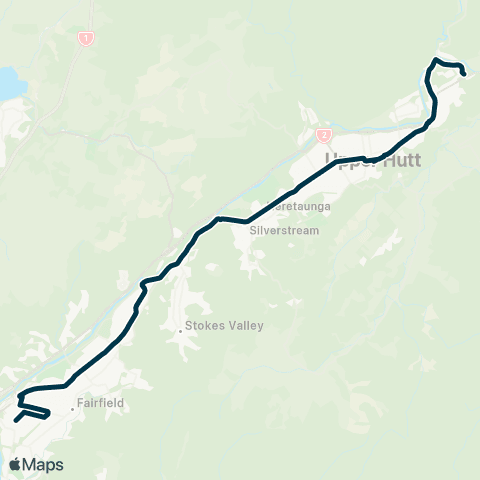 Metlink Upper Hutt - Sacred Heart College map