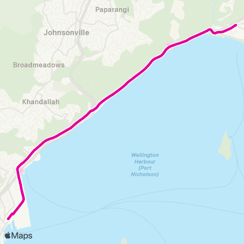 Metlink Hutt Val Line (Upper Hutt - Wellington) map