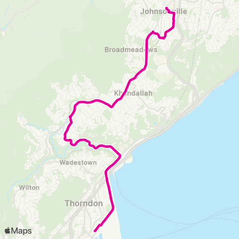 Metlink Johnsonville Line (Johnsonville - Wellington) map