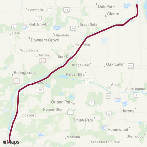 Metra Heritage Corridor map