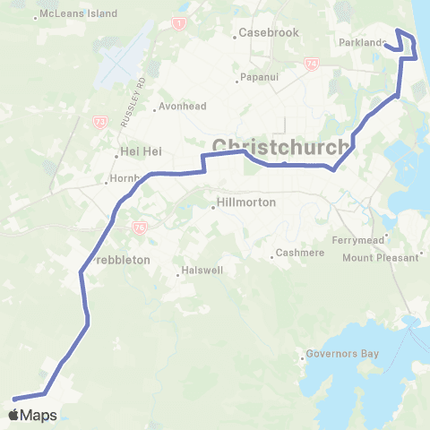 Metro Christchurch Lincoln / Parklands map