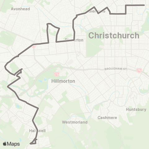 Metro Christchurch Wigram / The Palms map