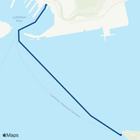 Metro Christchurch Diamond Harbour Ferry map