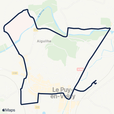 Mobilité-en-Velay Pôle intermodal-Hôp. Émile Roux-Capucins map