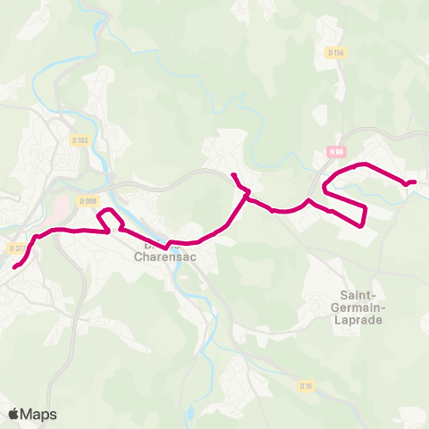 Mobilité-en-Velay Blavozy par Brives Charensac map