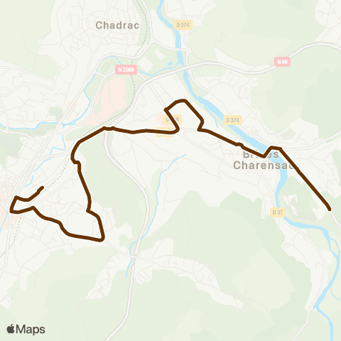 Mobilité-en-Velay Brives Charensac Groupe scolaire par la Vague map