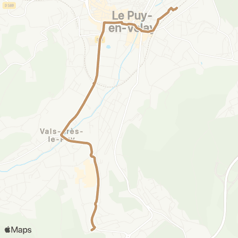 Mobilité-en-Velay Vals - Chirel par Michelet map