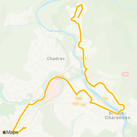 Mobilité-en-Velay Le Monteil par Brives Charensac map