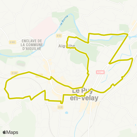 Mobilité-en-Velay Pôle intermodal-Compostelle-Ctre historique map