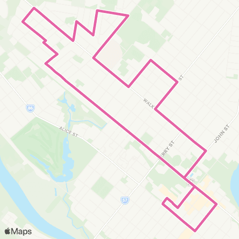 Translink Maryborough-Hervey Bay Fairfield servicing Maryborough Base Hosp St map