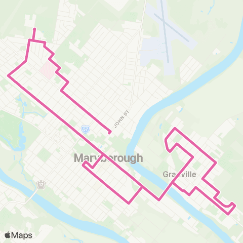 Translink Maryborough-Hervey Bay Granville servicing City map