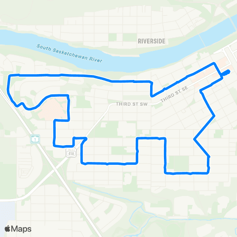 Medicine Hat Transit Hospital map