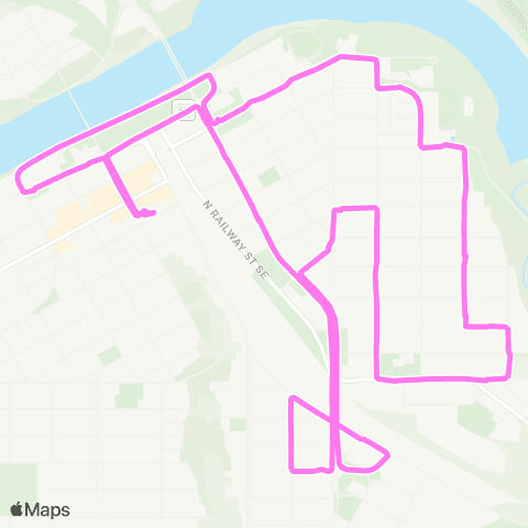 Medicine Hat Transit River Flats map