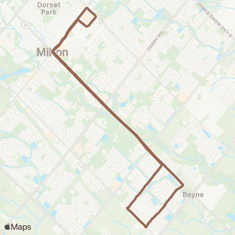 Milton Transit Ontario South map