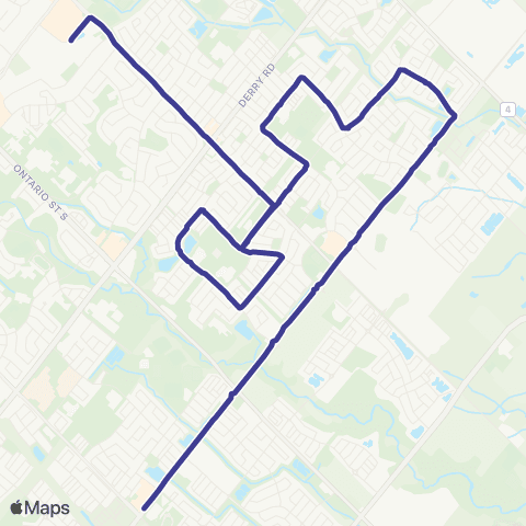 Milton Transit School Extra map