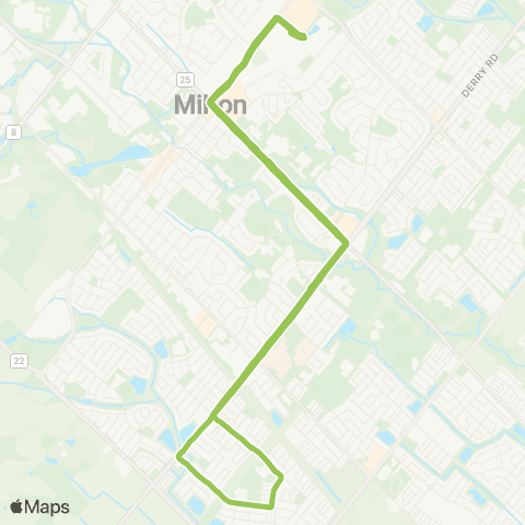 Milton Transit Harrison map