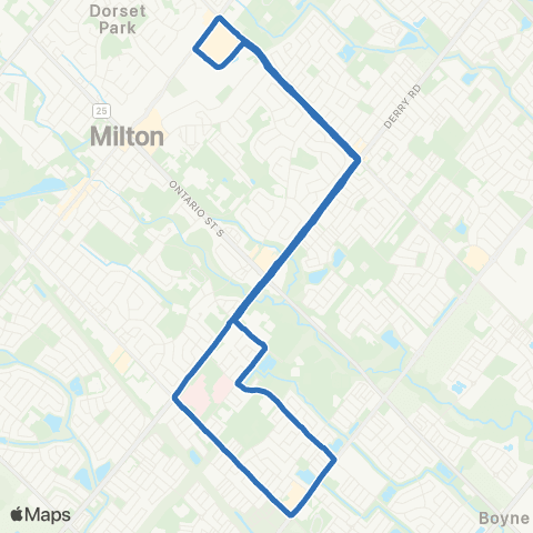 Milton Transit Willmott map