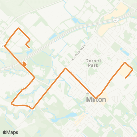 Milton Transit High Point map