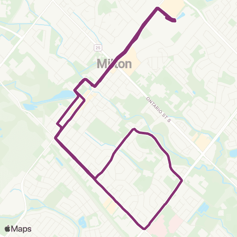 Milton Transit Main map