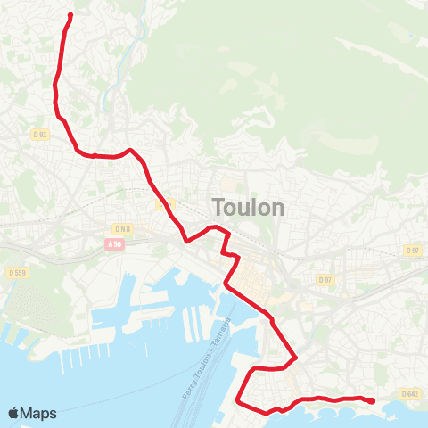 Mistral 4 Ch. des Routes - Mourillon map