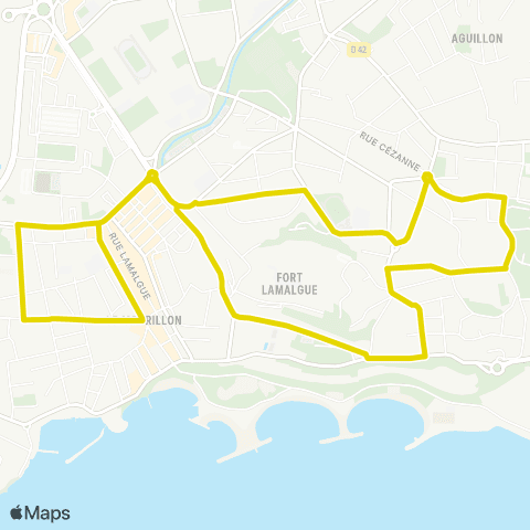 Mistral Navette Mourillon map