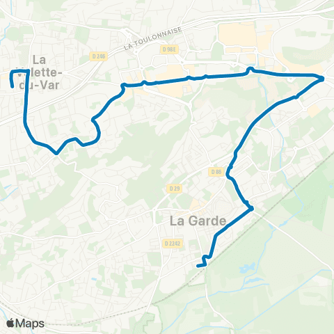 Mistral De Gaulle - Gare (La Garde) map