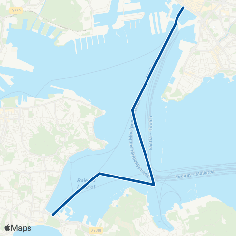 Réseau Mistral Toulon - St Mandrier map