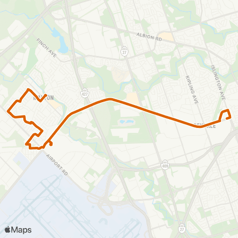 MiWay Rexdale map