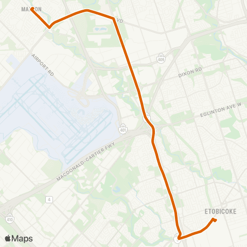 MiWay Westwood map