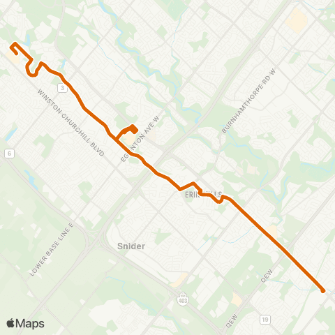 MiWay Glen Erin map