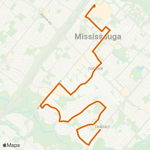 MiWay Credit Woodlands map