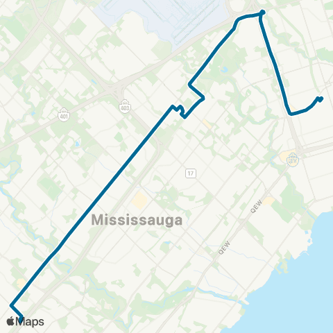 MiWay Eglinton Express map