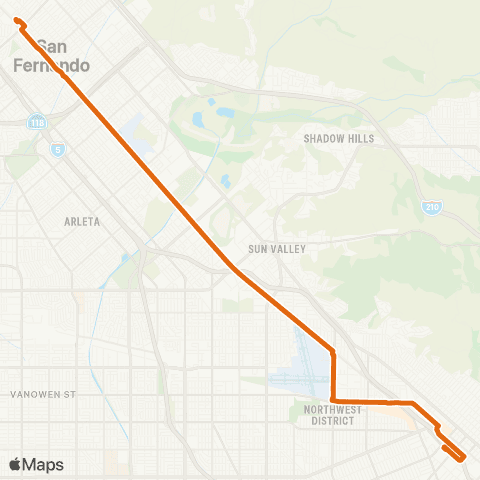 Metro Local Line map