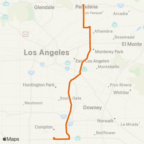 Metro Local Line map