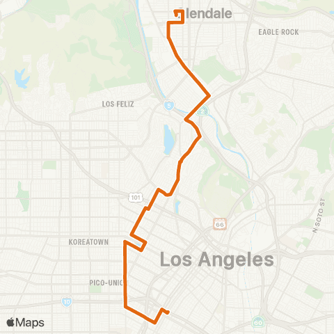 Metro Local Line map