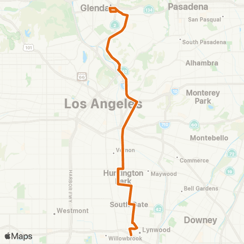 Metro Local Line map