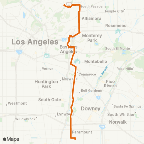 Metro Local Line map