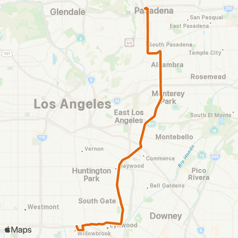 Metro Local Line map