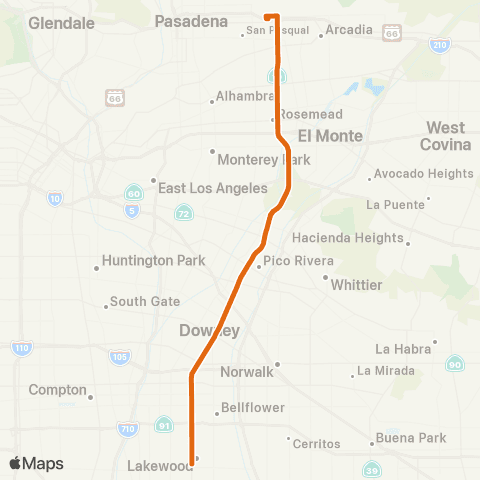 Metro Local Line map